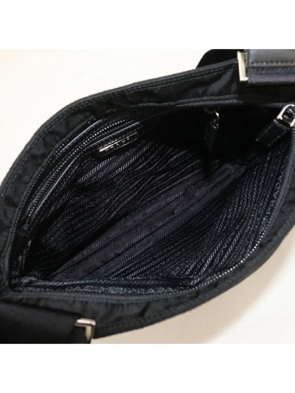 Prada Triangle Logo Shoulder Bag Nylon